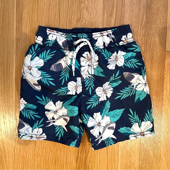 OshKosh B'gosh Other - [3 for $15] OSHKOSH Hibiscus Shark Swim Trunks (Size 4T)